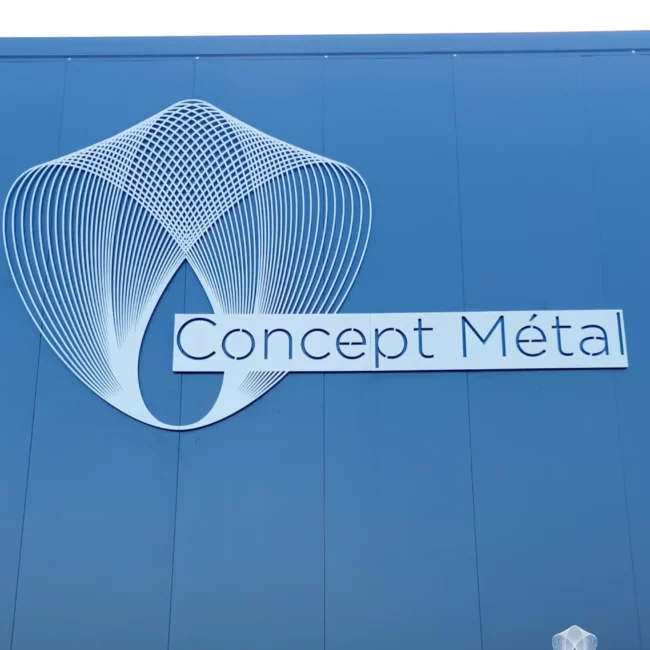 Logo en métal découpé Concept Métal